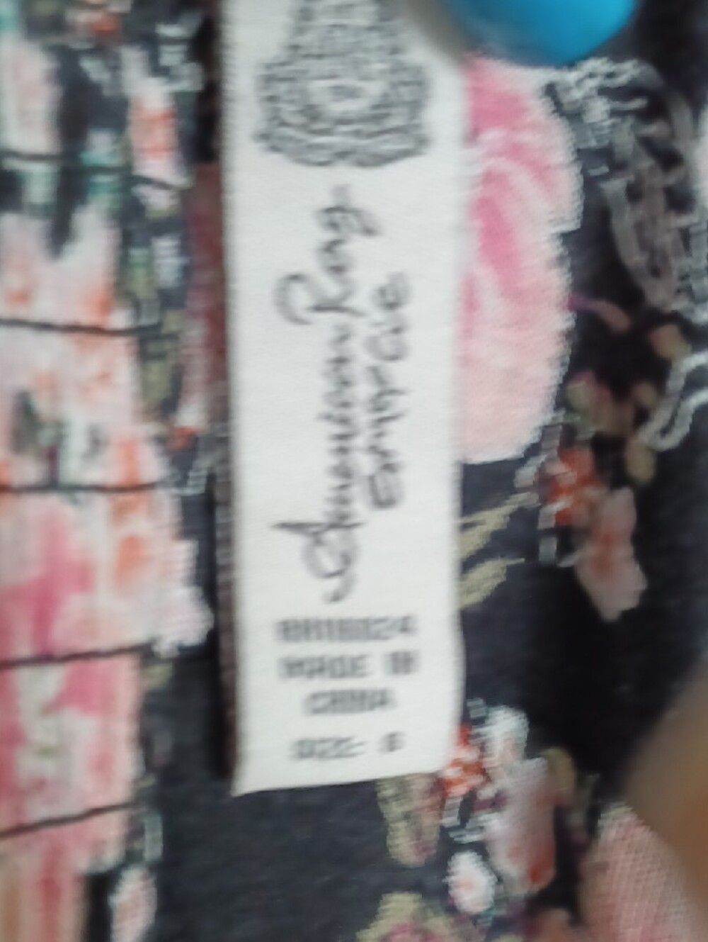 American Rag Black Maxi Dress with Pink Floral Print - Picture 3 of 5